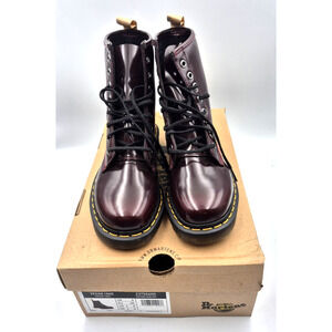 Doc Martens 1460 Cherry Red Unisex Vegan Combat Boots Women 5 Men 4 NEW in Box